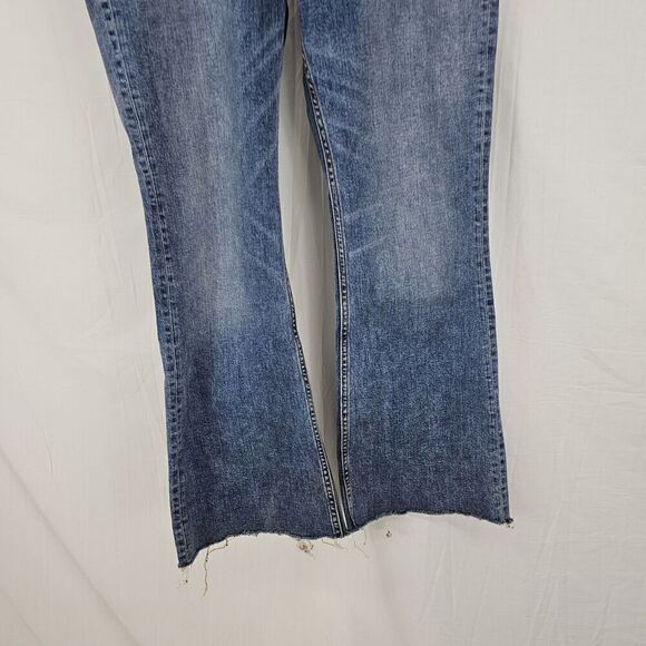 RAG & BONE CASEY HIGH RISE FLARE JEANS NORWALK DISTRESSED STRETCH DENIM sz 32 - Picture 2 of 7